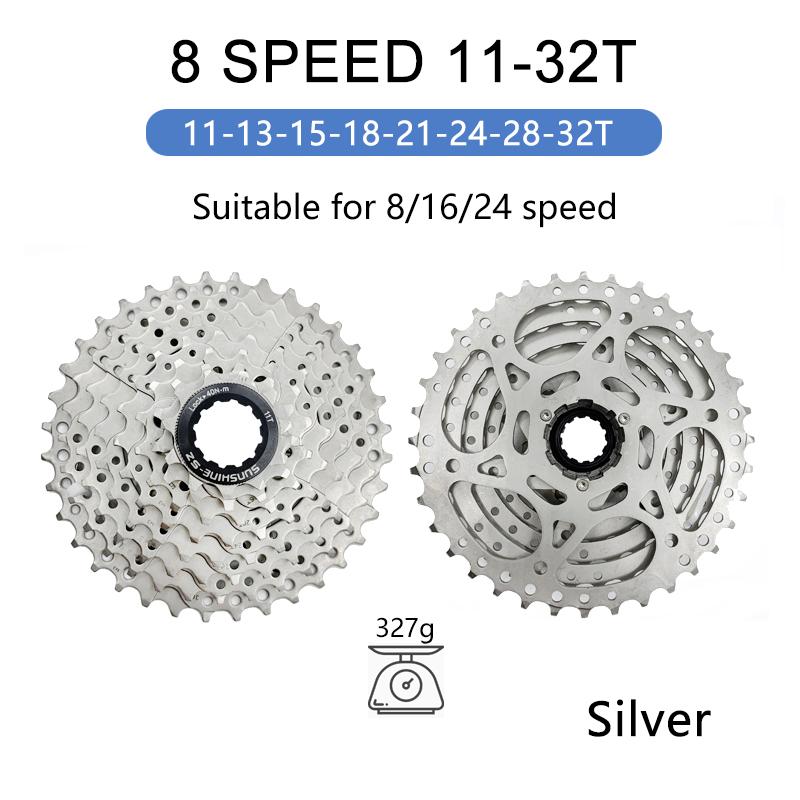 

Кассета Sunshine Mtb 8 В, 9 В, 11 В, 12 В, 10 В, велосипедная трещотка 12, 11, 10, 9 скоростей, звездочка для горного велосипеда HG 32/36/40/42/46/50T 8S 11-32T