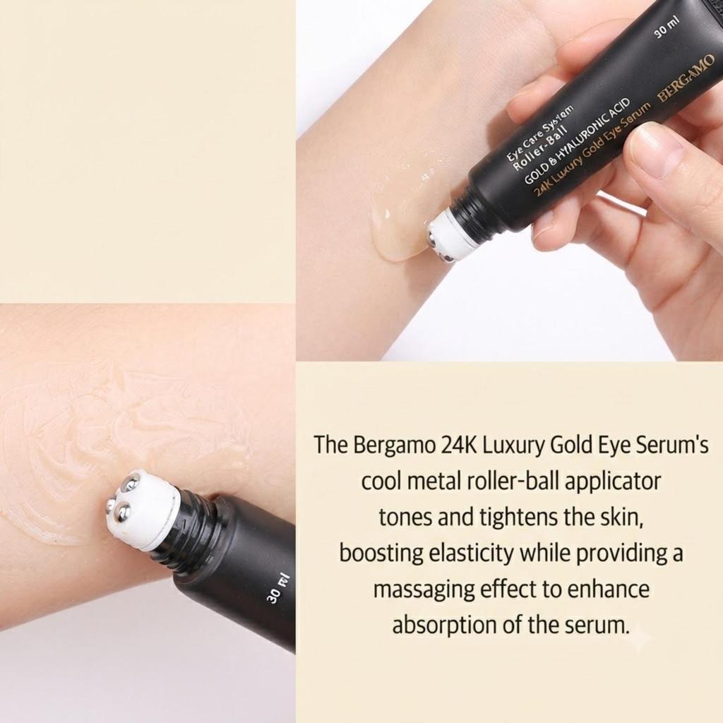 Bergamo 24K Real Gold Ampoule 110ml + 24K Luxury Gold Eye Serum 30ml Set