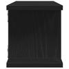 Wall Shelves 2 pcs Black Oak Effect 75 x 18 x 20 cm Engineered Wood