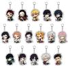 16/3 Stück/Set Anime Schlüsselanhänger Schlüsselanhänger Demon Slayer Kimetsu No Yaiba Acryl Schlüsselanhänger Niedlich Lustig Cartoon für Freunde