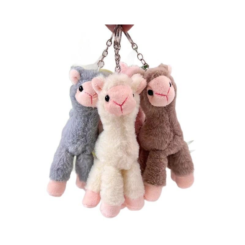 Alpaca Adorable Sweet Plush Toy Keychain Fluffy Mini Doll Great For Bag Charms