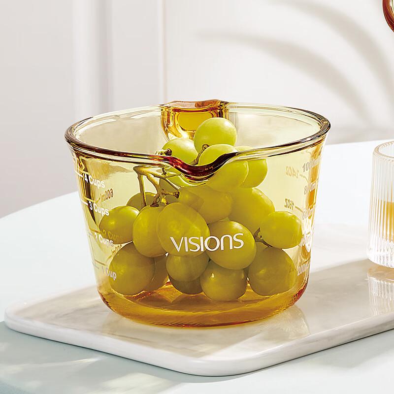 

VISIONS 1L Amber Glass Measuring Cup