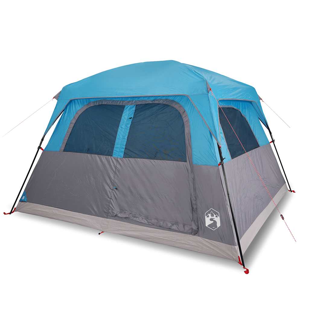 Family Tent for 6 Persons Blue Waterproof