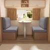 2Pcs/Set Camper Car Bench Cover Water Repellent Rv Dinette Cushions Covers Polar Fleece Stretch Restaurant Sofa Seat Slipcover