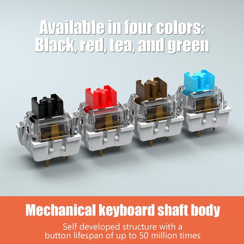 20Pcs Mechanical Keyboard Linear Switch Hifi Sound Rgb Smd Gaming  Swap Switch