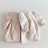 Girls' Winter Lace Collar Polka Dot Cotton Dress
