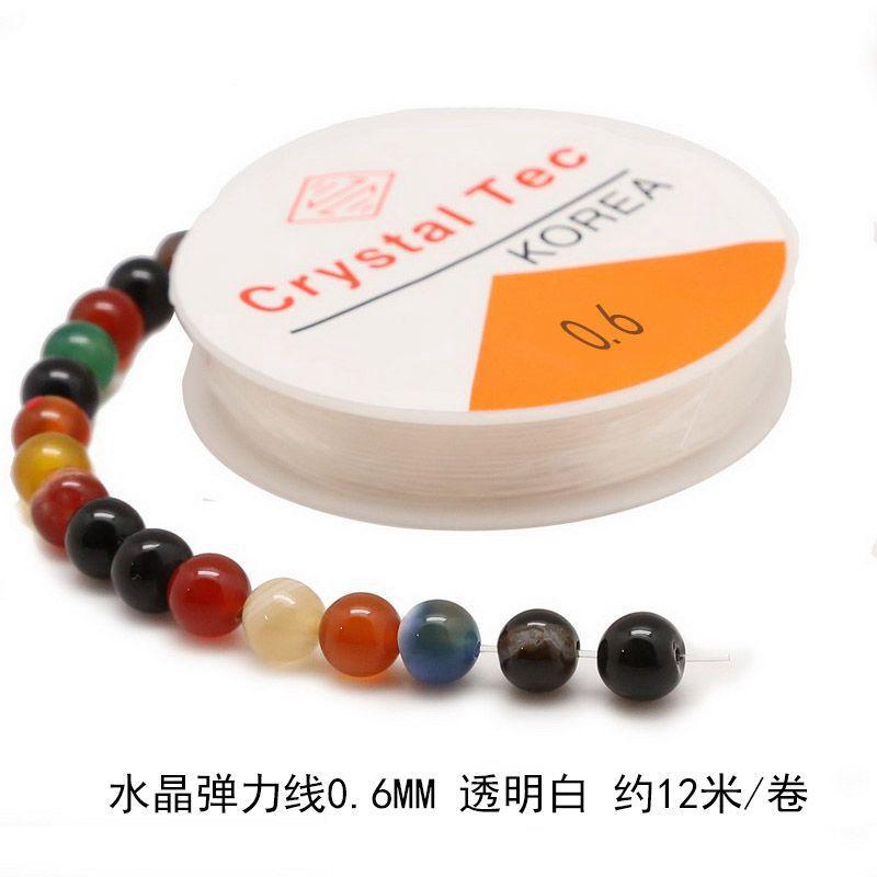 Kleine Rolle, transparenter Kristallfaden, elastische Angelschnur, rund, DIY handgefertigter Perlenfaden, tragendes Armband, elastisches Seil, Ornament-Zubehör
