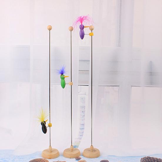 1 Set Woodpecker Toy with Wooden Base Top Ball Toddlers Cute Early Education Fun Woodpecker Figurine Kids DIY Science Experiment Toy