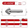 M35 Cobalt Countersink, Straight Shank, Single-Edge, 3-Flute, 90° Deburring Tool