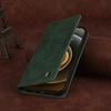 Case Magnetic Close Wallet Book Flip Flip Split Standing View Leather Cover Shock-proof for Iphone 12 Mini- Green