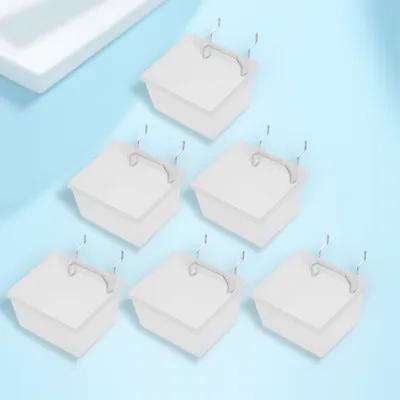 6Pcs Pegboard Bins Set Heavy Duty Clear Storage Containers Tool Organizer Garage Workbench Parts Holder Kit Pegboard Baskets