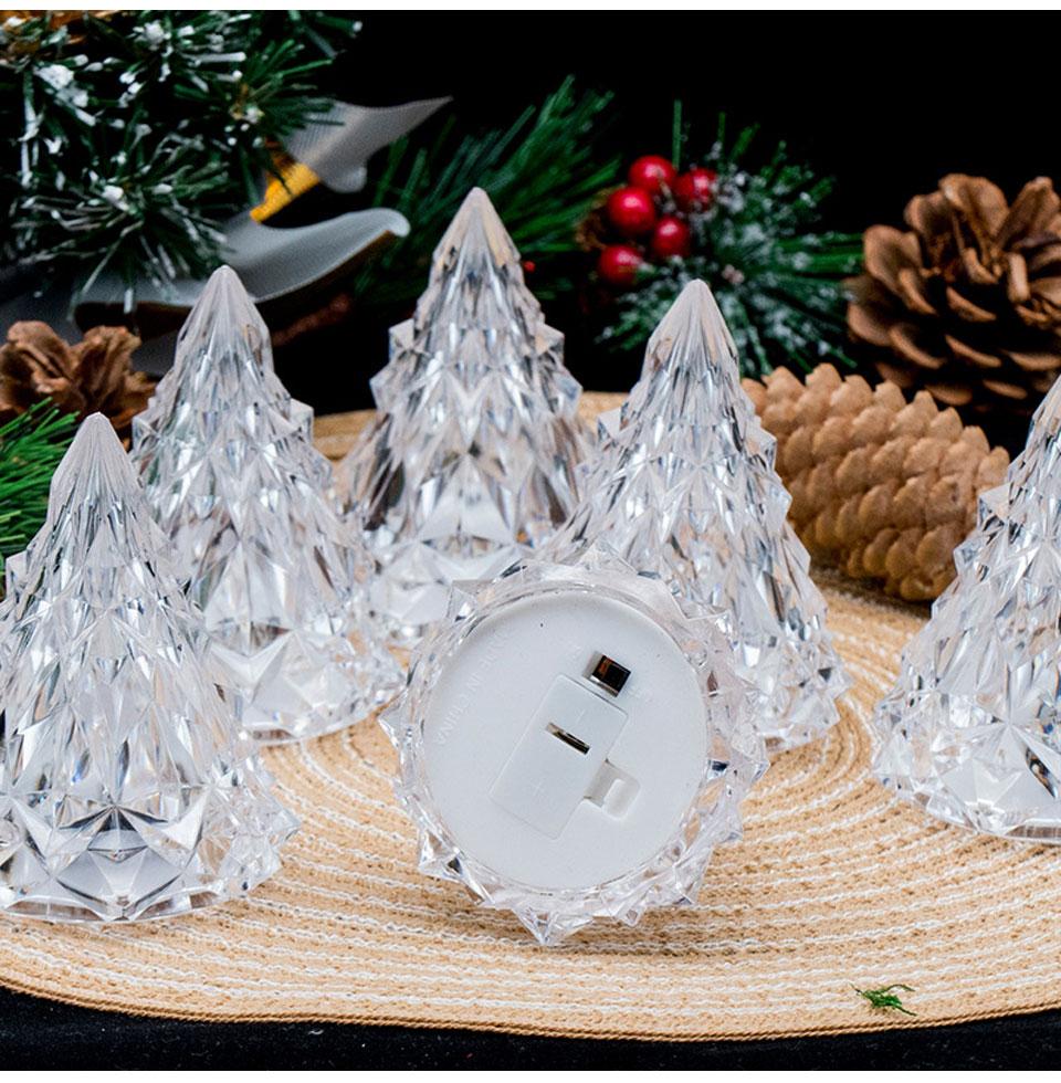 Flammenloses LED Elektronisches Kerzenlicht Weihnachtsbaumform LED Kerze Eve Kristalllicht Atmosphärenlicht Hochzeitsfeier Dekoration