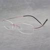 Business Framesless Spectacles Reading Spectacles Cut Edge Female Male Titanium Presbyopic Eyeglasses High-definition Eye Spectacles