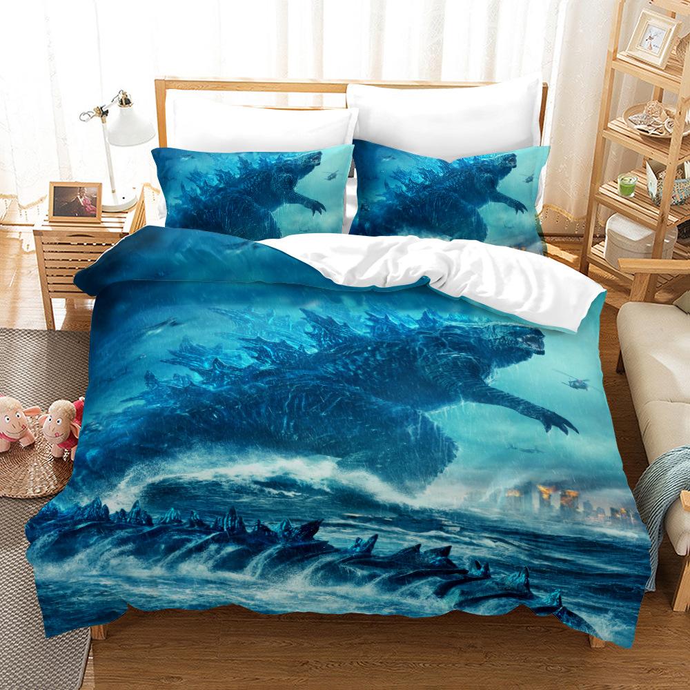 Lyw3D Digital Printing Diy Quilt Set Three-Piece Set European And American Bedding Three-Piece Set