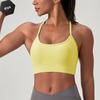 Womens Seamless Sport Bra With Y-Back Straps High Support Wireless Yoga Top Running Fitness Gym