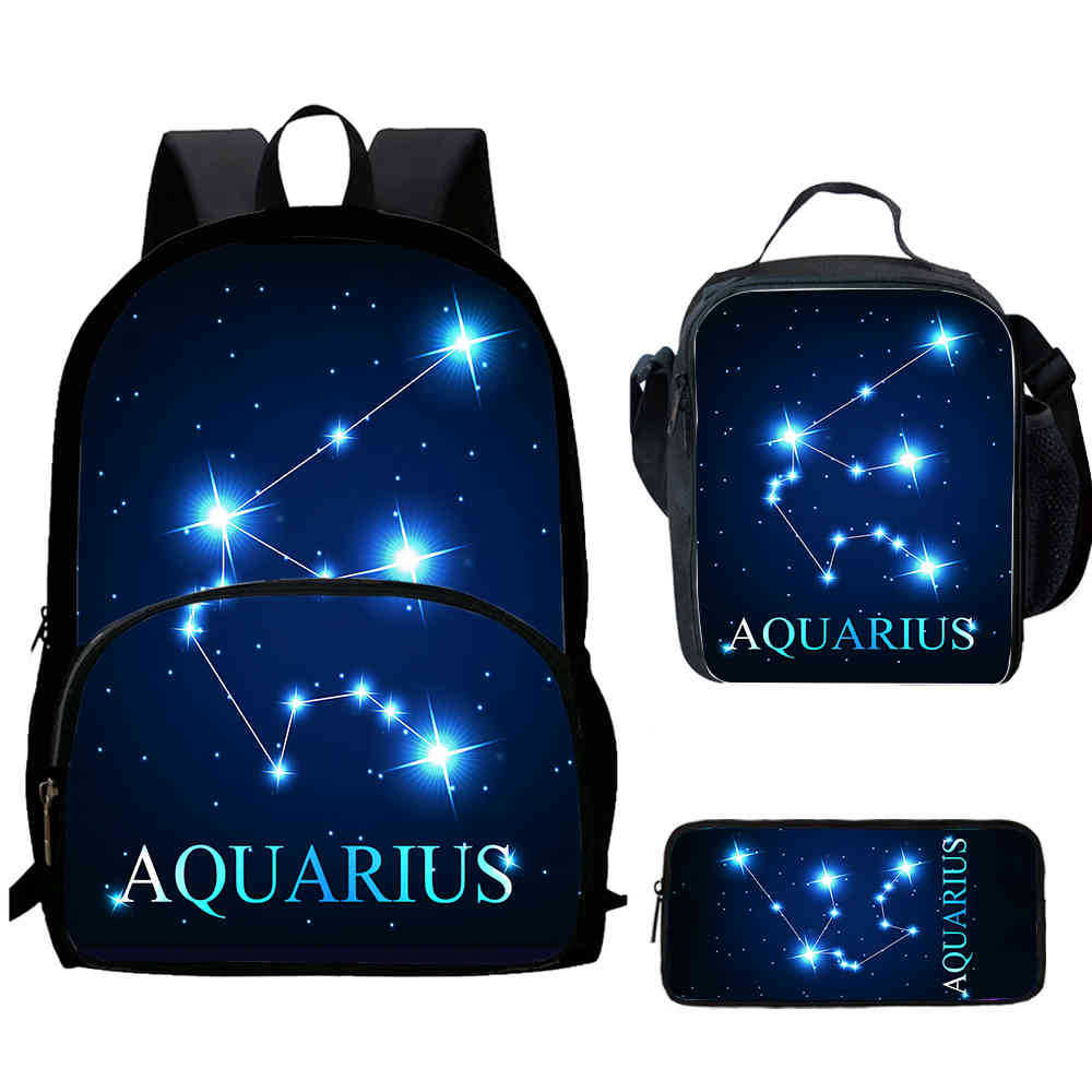 12 Sternbilder Schultasche High Definition Multifunktion Oxford Leichter Rucksack Haare