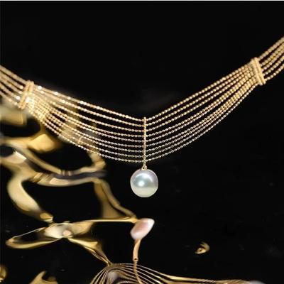 New Lace Necklace, Pearl Necklace, Classical Lace Necklace, Seashell Pearl Necklace