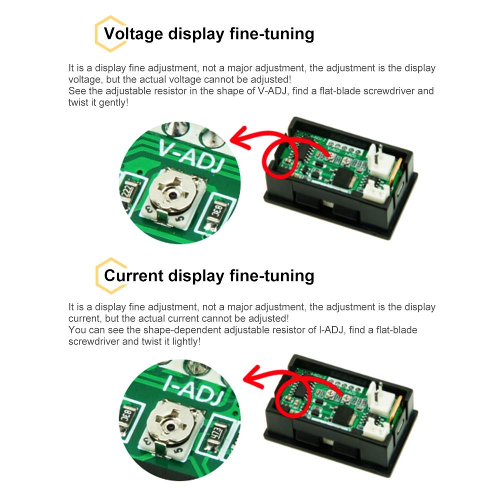 M6120 DC6-120V 10A Electronic Volt AMP Meter Tester Digital Voltmeter Ammeter  LED Red Blue Display Voltage Regulator