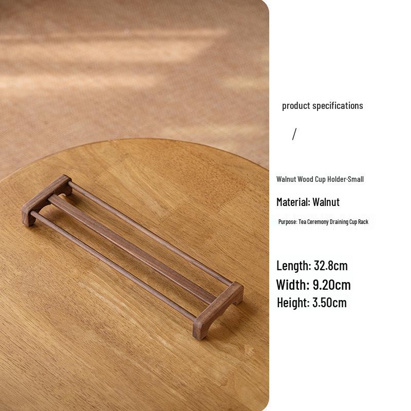 

Подставка для сушки и хранения чайных чашек из массива ореха - Аксессуар для чайной церемонии Кунг-фу