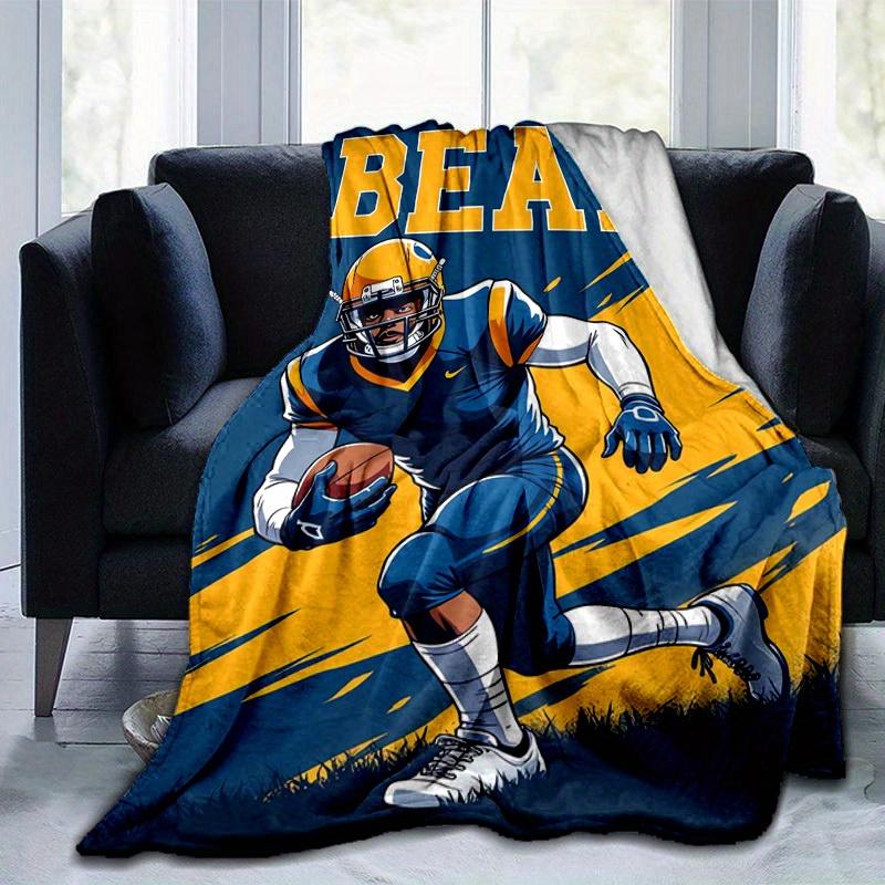 

1pc. Beat Football Player Design Blanket - Perfect for Home, Office, Outdoor Use, Gift Idea, Suitable for All Seasonsz041748 75x90cm