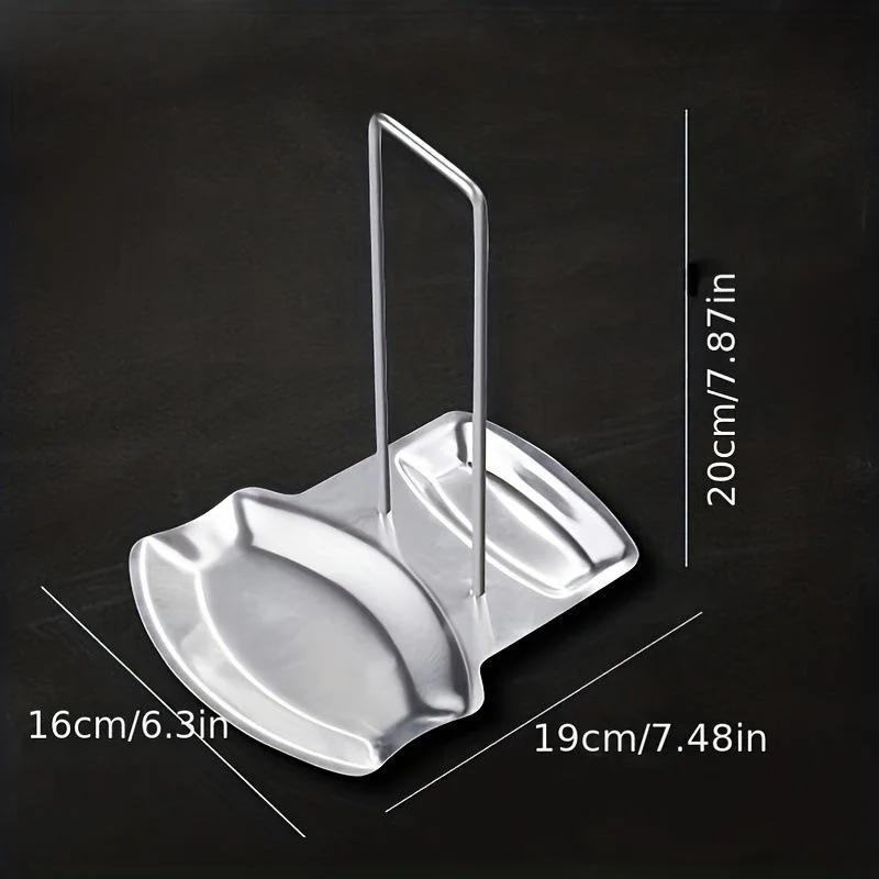 Stainless Steel Detachable Shelf Spoon Holder Pot Lid Holder Home Non Perforated Desktop Drain Tray Holder Kitchen Storage Rack