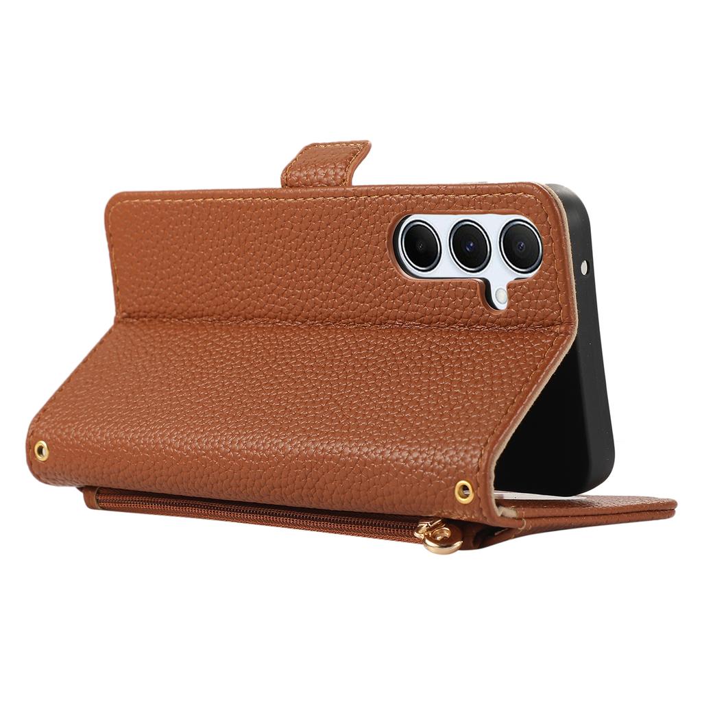 For Samsung Galaxy A54 5G Wallet Phone Case Shockproof TPU+PU Leather Flip Cover with Mirror,Strap