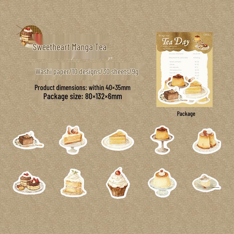 

Ketchup & Café Sticker Pack: Creative Dessert Patterns for Journals & DIY Decor