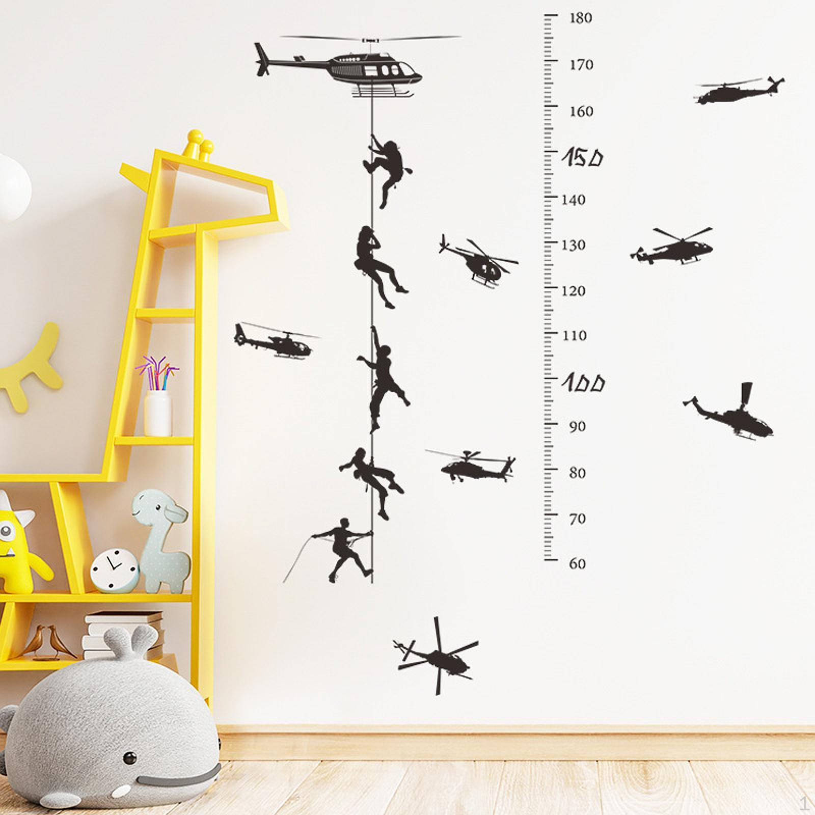 

Nursery Decals Growth Chart,Wall Sticker,Peel Decals,Airplane Helicopter Stickers for