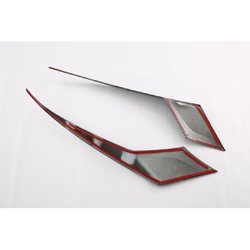 Carbon Fiber Front Headlight Light Eyebrow Cover Trim For  Honda Accord 2pcs