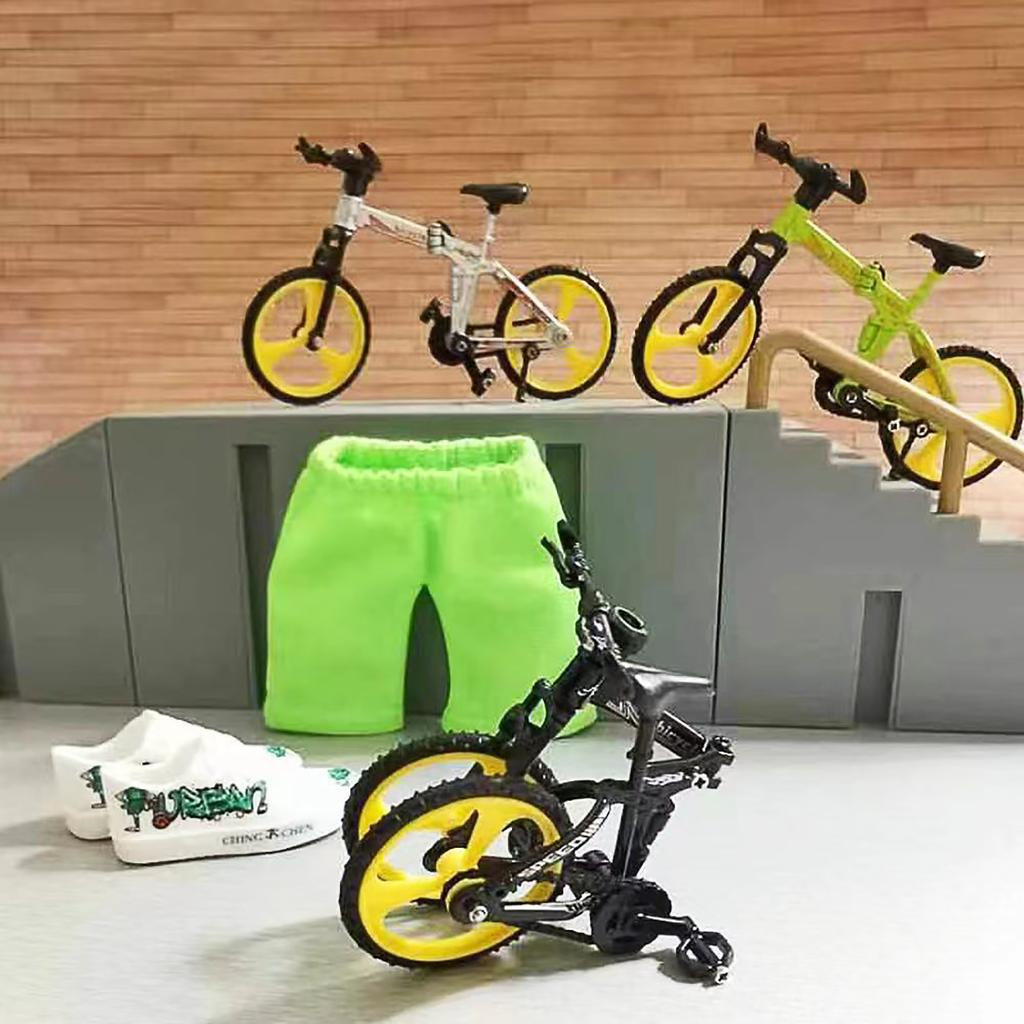 Alloy Folding Mountain Bike Model Toy Mini Finger Bike Fingertip Scooter