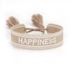 Handmade European Style Embroidered Love Bracelet with Tassels for Girls