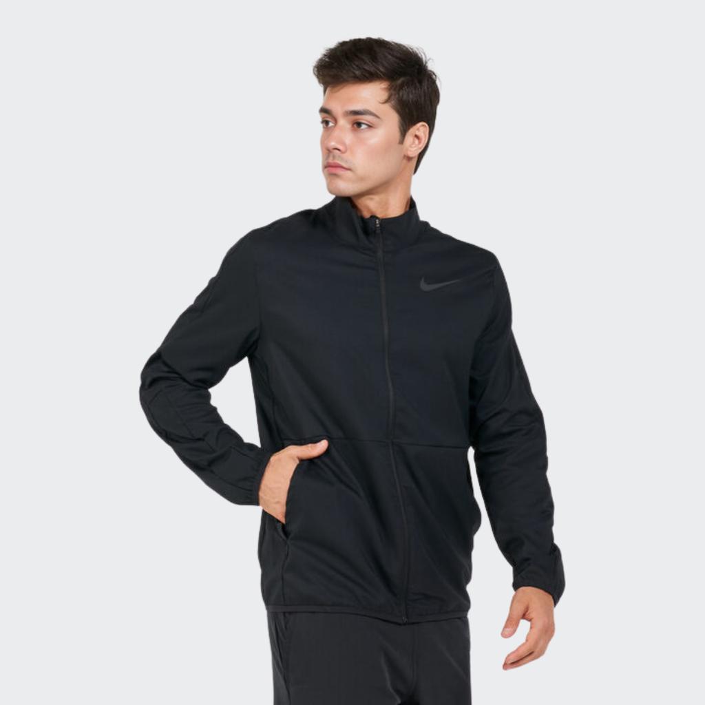 Nike Dri-Fit Colorblock Stand Collar Knit Training Jacket Long Sleeve Men Jackets Black CU4948-010