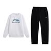 Trendy Letter Logo Print Crew Neck Pullover Long Sleeve Comfortable Sweatpants Hoodie Set Men Sets AWDVH35-6+AKLUE31-1