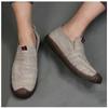 Men's Single Shoes with Cow Tendons and Soft Soles, Old Men's Shoes, Canvas Breathable Casual Shoes, Linen Shoes, Low Cut Bean Shoes