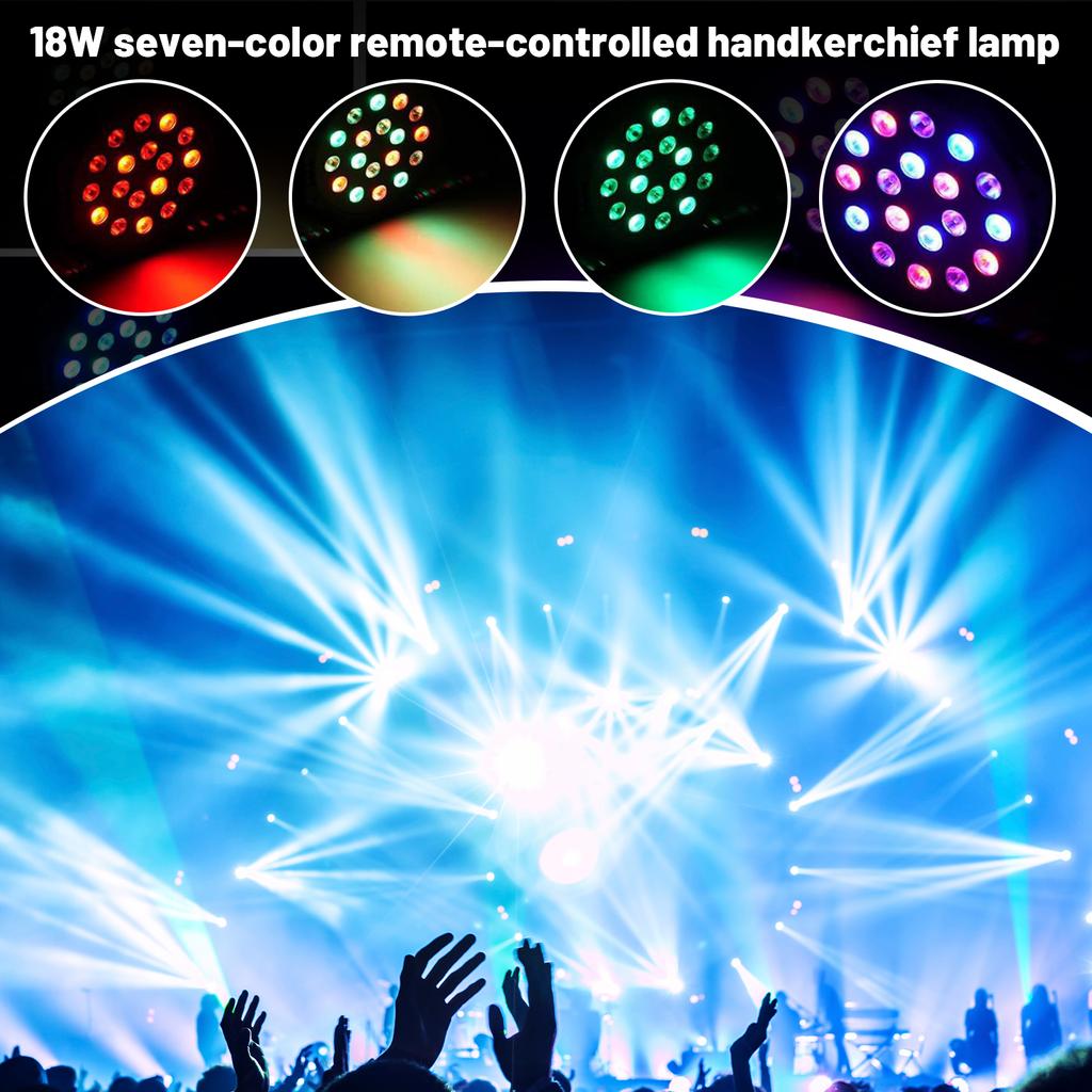 36-LED USB PAR Light, 18 Multi-color RGB LEDs, With Remote Control, For Stage Lighting.