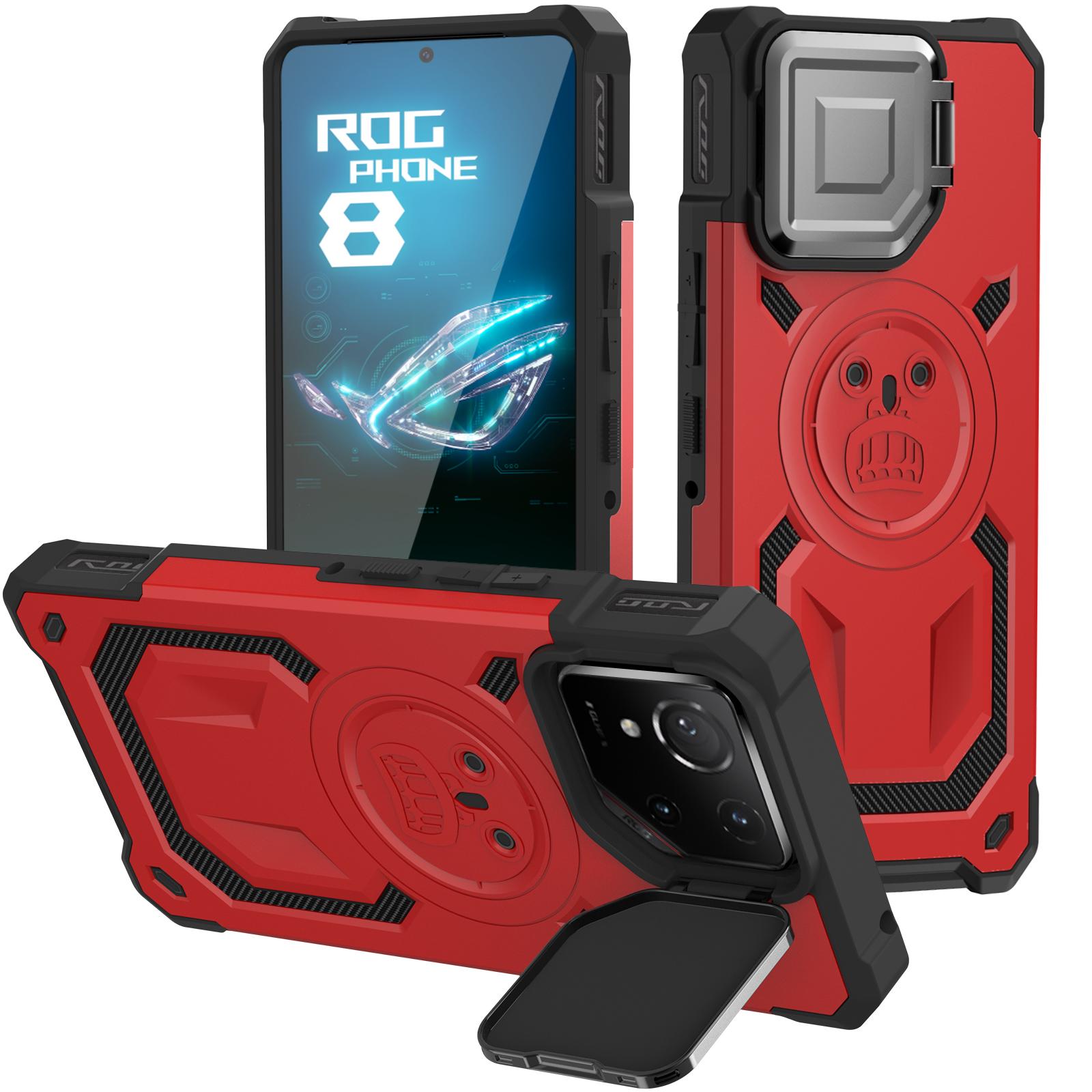

Чехол для телефона ASUS ROG Phone 8/9/8 Pro, Ударопрочный сверхпрочный чехол из ТПУ+ПК с защитой камеры Сверхпрочный ударопрочный ТПУ+ПК Asus ROG Phone 8 красный
