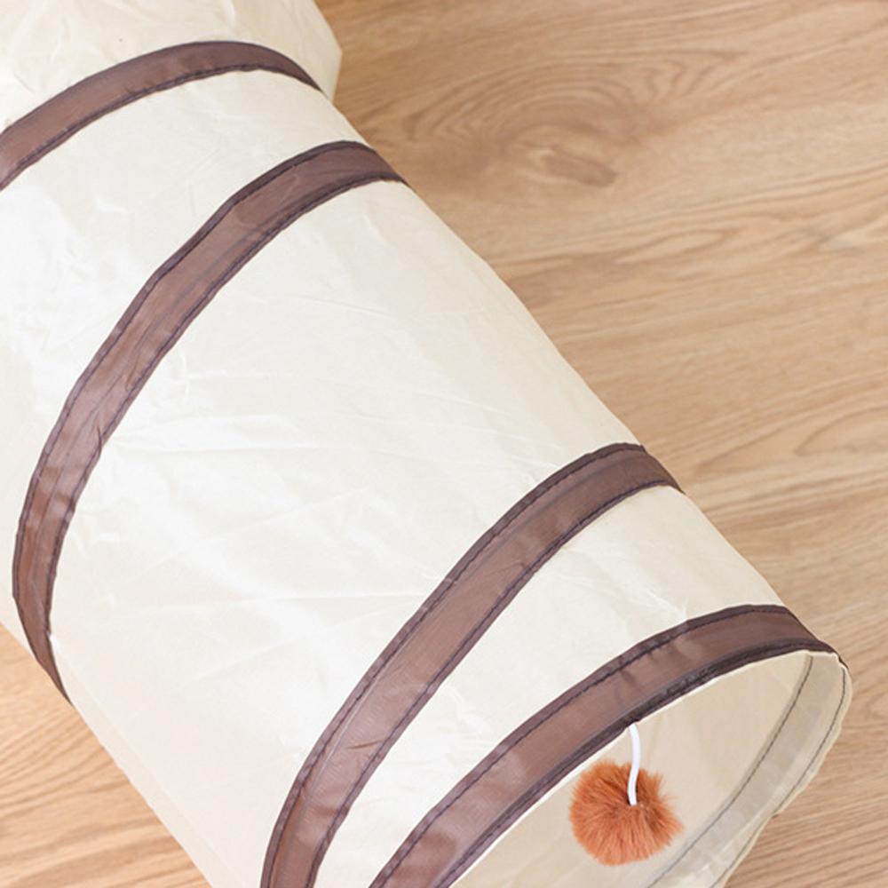 Beiger Katzen Tunnel Langer Katzen Spieltunnel Faltbar Lustiges Interaktives Indoor Spielzeug Spiele Kätzchen Würfel Haustierbedarf