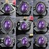Natural CopperRings Charoite Bead Gemstone Rings for Women Wedding Bands Anniversary Party Gifts Fine Jewelry