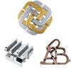 3Pcs Set Metal Puzzle Solution Unlock Toy Brain Teaser IQ Challenge Games For Kids Adults Juegos Metalicos De Ingenio