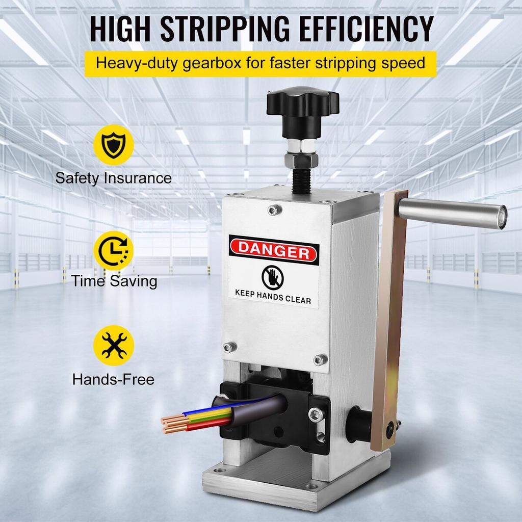 Wire Stripping Tool 1.5-25mm Cable Wire Stripping Machine with 1 Cutting Blade Wire for Cutting and Stripping Scrap Copper Wire