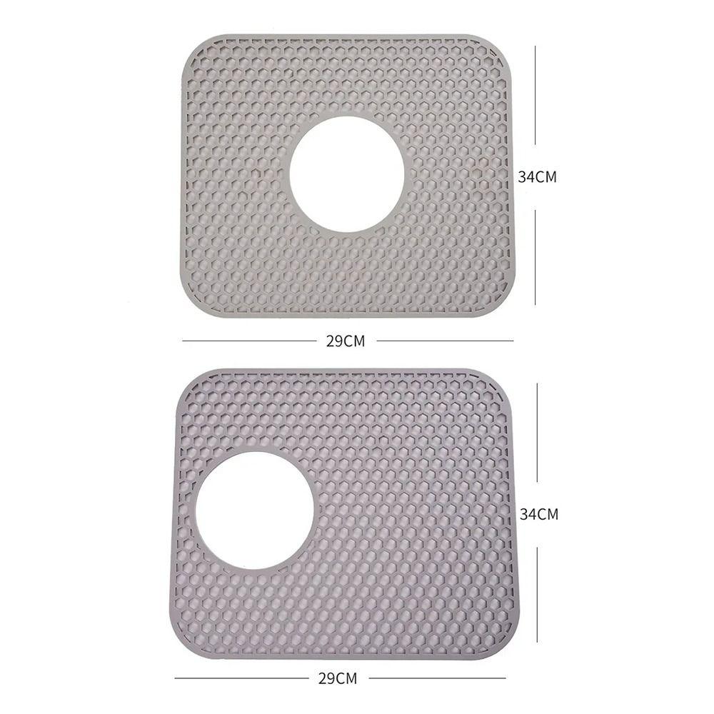 Grid Silicone Hollow Drainage Mat Silicone Sink Mat for Bottom of Stainless Steel Sink