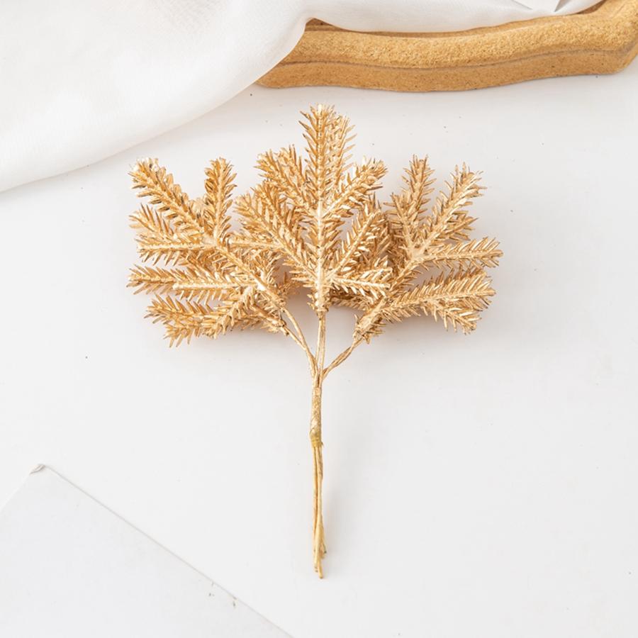 1/5Pcs Artificial Plants Golden Fake Branch with frost Christmas Tree Materials Home Wedding Decor Photography Background Wall