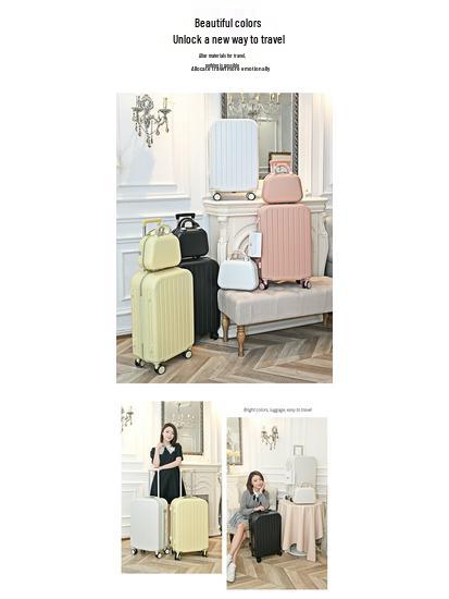 Durable 20-inch Women's & 24-inch Men's Trolley Suitcase: Stylish, Drop-Resistant Travel Luggage for Students