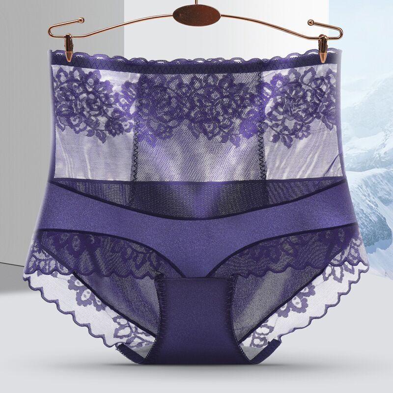 Langsha Women's High-Waist Tummy Control Lace Briefs (3-Pack)