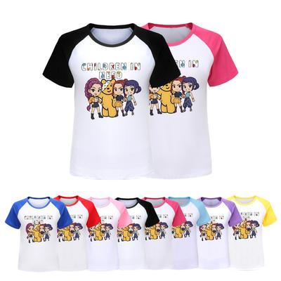 5103 Kids Girls Rumi Zoey Mira Print Raglan Short Sleeves T-Shirt