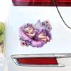 QT2466# Whimsical Sleeping Fairy with Purple Flowers & Butterflies Car Sticker for Laptop, Truck,Motorcycle, Window