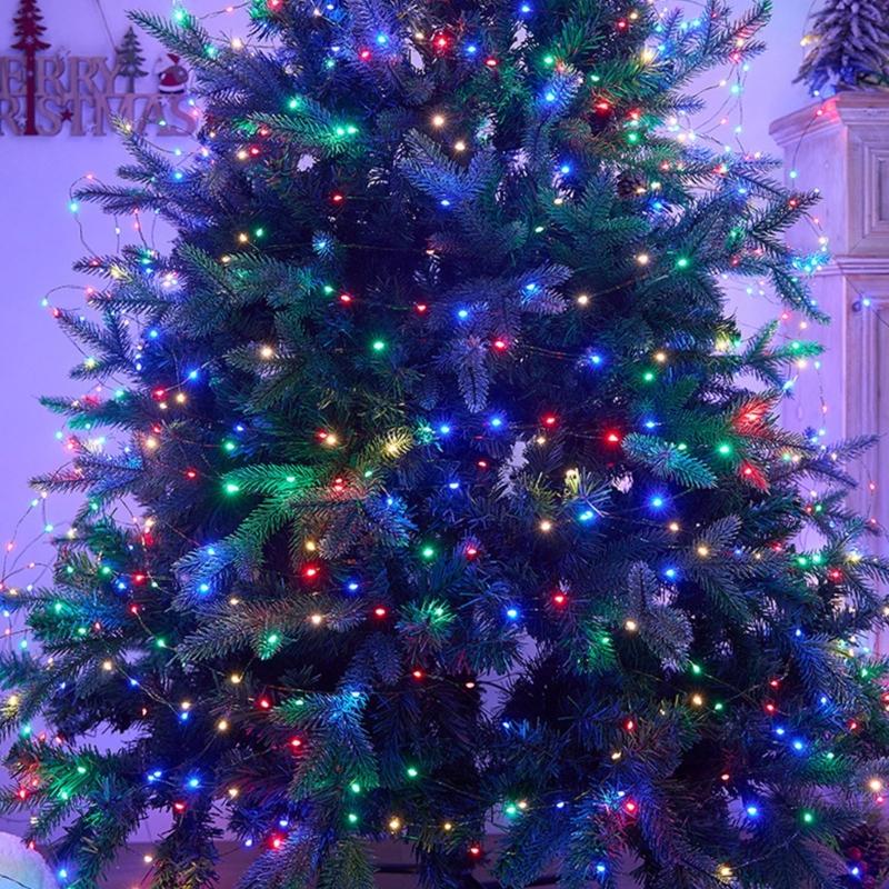 Impermeable Flexible LED Bronze Wire String Radiances For Christmas Tree Decoration Inside Multiple Manner