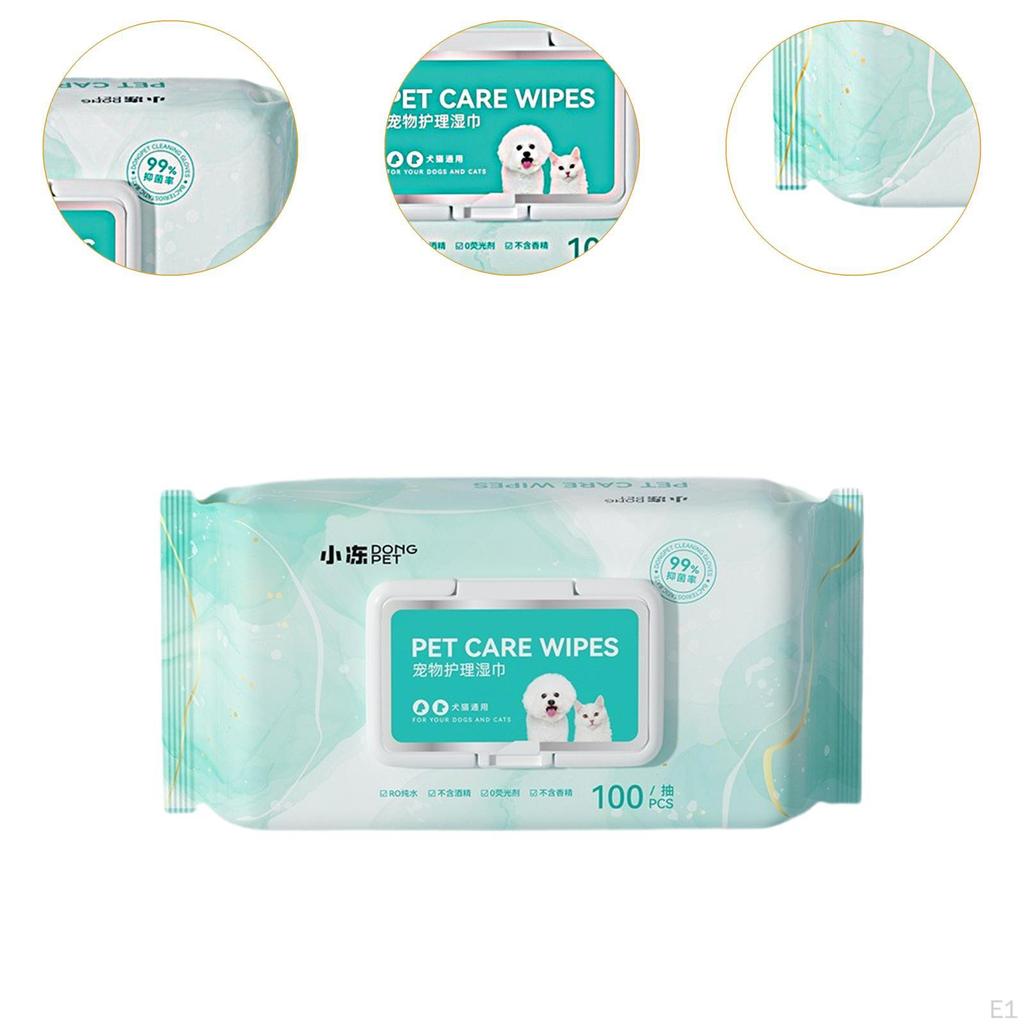 Ubrousky na skvrny od očí pro psy a kočky Univerzální čisticí mazlíček 100 kusů Jemná Rychlá Snadná péče