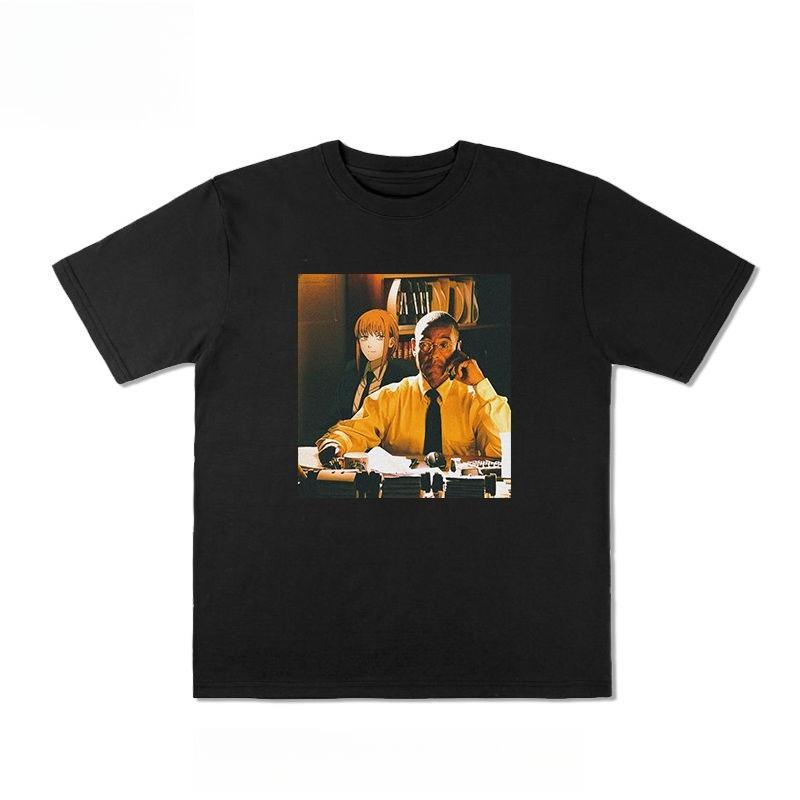 

Autumn and Winter European and American Heavy Cotton Character Printing T-shirt 2025 New Men s and Women s Comfortable T-shirts 4XL