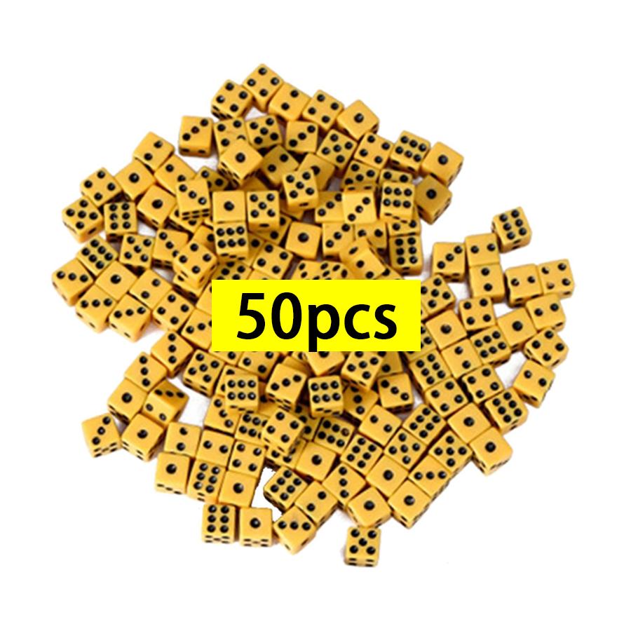 50/120/300/600pcs 8mm Mini Six Sides Acrylic Dice Entertainment Supplies for Board Card Game Gathering Festival Party XJM